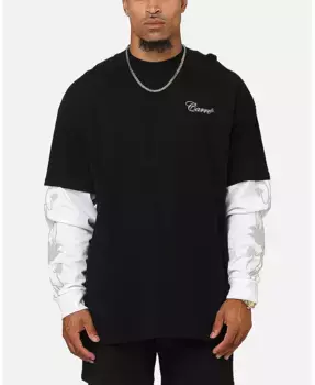 Мужская футболка с длинным рукавом Rosebowl многослойная CARRE, черный