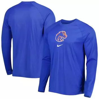Мужская футболка с длинным рукавом Royal Boise State Broncos Spotlight Raglan Performance Nike