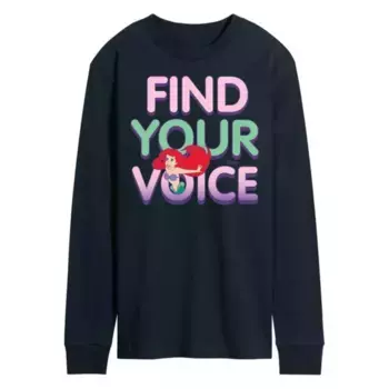 Мужская футболка с длинным рукавом «Русалочка Ариэль» Disney, синий