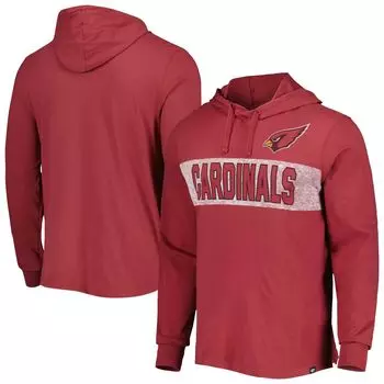 Мужская футболка с длинным рукавом с капюшоном '47 Cardinal Arizona Cardinals Field Franklin