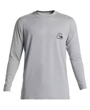 Мужская футболка с длинным рукавом с логотипом Dna Bubble Surf Quiksilver, серебряный