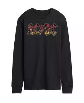 Мужская футболка с длинным рукавом с логотипом ACDC AIRWAVES, черный