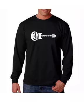 Мужская футболка с длинным рукавом с надписью Word Art — Come Together LA Pop Art, черный