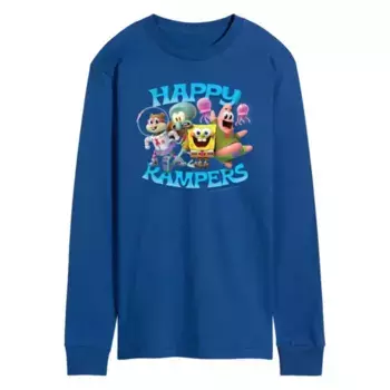 Мужская футболка с длинным рукавом SpongeBob SquarePants Happy Kampers Nickelodeon, синий