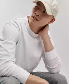 Мужская футболка с длинным рукавом свободного кроя Mode of One, белый