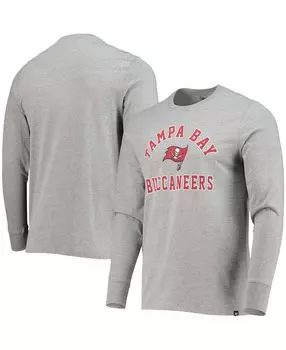 Мужская футболка с длинным рукавом tampa bay buccaneers victory arch super rival с меланжевым покрытием серого цвета '47 Brand, мульти
