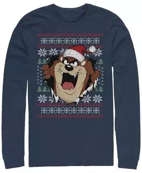 Мужская футболка с длинным рукавом Taz Ugly Looney Tunes Fifth Sun, синий