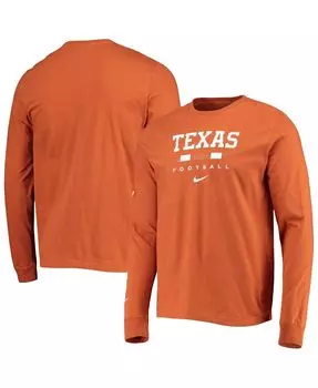 Мужская футболка с длинным рукавом texas orange texas longhorns word Nike, мульти