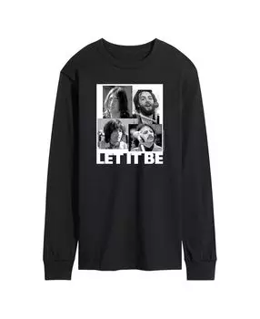 Мужская футболка с длинным рукавом the beatles let it be AIRWAVES, черный