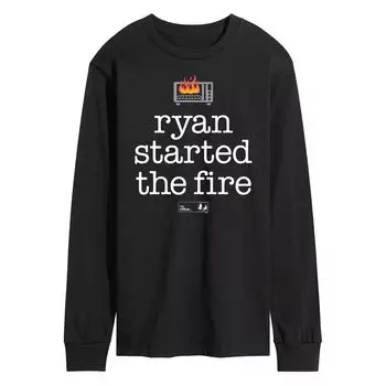 Мужская футболка с длинным рукавом The Office Ryan Fire Licensed Character