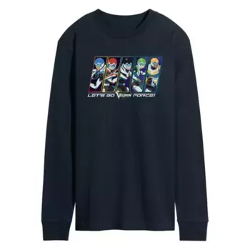 Мужская футболка с длинным рукавом "Voltron, вперед, отряд Voltron" Licensed Character, синий