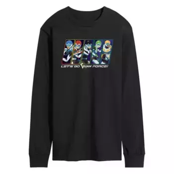 Мужская футболка с длинным рукавом "Voltron, вперед, отряд Voltron" Licensed Character, черный