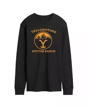 Мужская футболка с длинным рукавом Yellowstone Y Mountains AIRWAVES, черный
