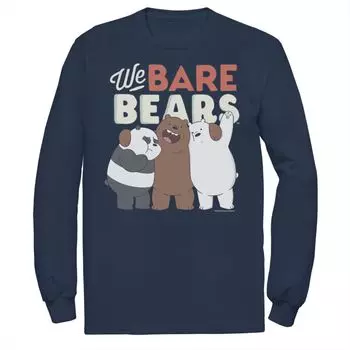 Мужская футболка с длинными рукавами Cartoon Network We Bare Bears и групповым портретом Licensed Character