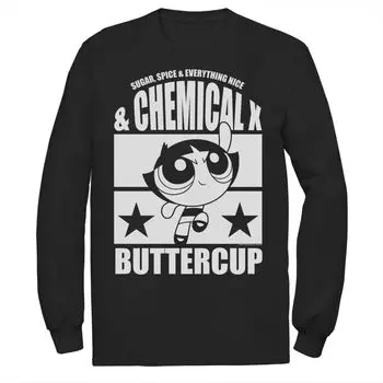 Мужская футболка с длинными рукавами Cartoon Network Powerpuff Girls Buttercup Licensed Character