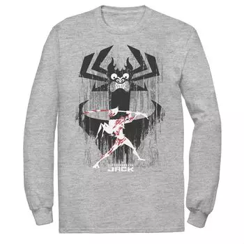 Мужская футболка с длинными рукавами Cartoon Network Samurai Jack Aku Sword Fight Splatter Licensed Character