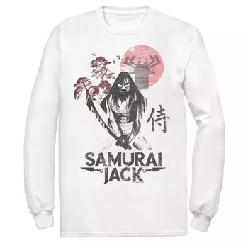 Мужская футболка с длинными рукавами Cartoon Network Samurai Jack Epic Warrior Kanji Art Rock Licensed Character