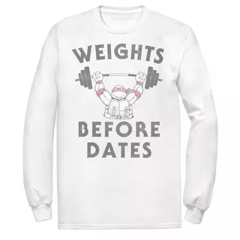 Мужская футболка с длинными рукавами «Черепашки ниндзя» Raphael Weights Before Dates Licensed Character
