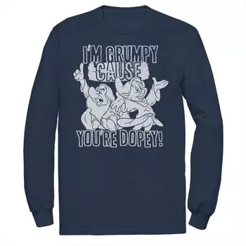 Мужская футболка с длинными рукавами Disney Snow White Grumpy Cause You're Dopey Licensed Character
