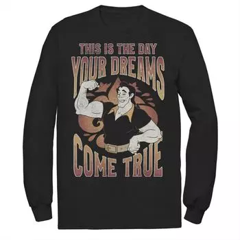 Мужская футболка с длинными рукавами Disney Villains Beauty & the Beast Gaston The Day Your Dreams Come True