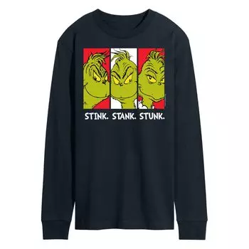 Мужская футболка с длинными рукавами Dr. Seuss Grinch Stink Stank Stunk Licensed Character
