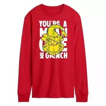 Мужская футболка с длинными рукавами Dr. Seuss Grinch You're A Mean One Licensed Character