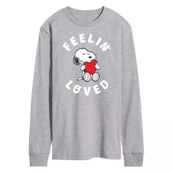 Мужская футболка с длинными рукавами Feelin Loved арахисового цвета Licensed Character