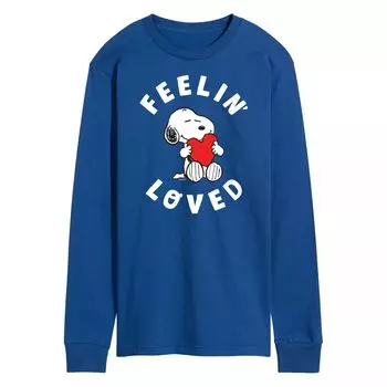 Мужская футболка с длинными рукавами Feelin Loved арахисового цвета Licensed Character