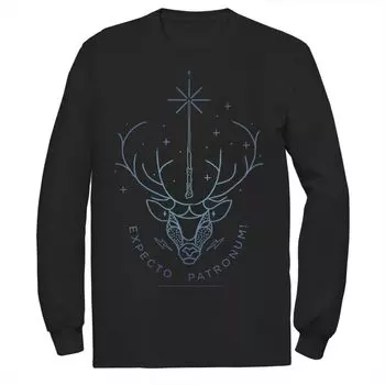 Мужская футболка с длинными рукавами Harry Potter Expecto Patronum Stag