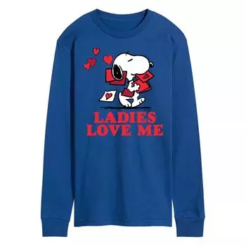 Мужская футболка с длинными рукавами и арахисом Ladies Love Me Licensed Character