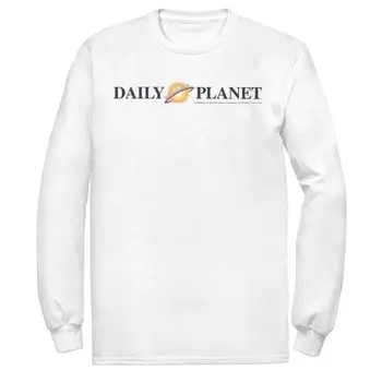 Мужская футболка с длинными рукавами и графическим логотипом DC Comics Superman Daily Planet Licensed Character