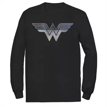 Мужская футболка с длинными рукавами и графическим логотипом DC Comics Wonder Woman в стиле пэчворк Licensed Character