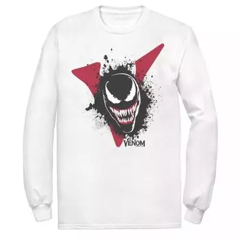 Мужская футболка с длинными рукавами и графическим рисунком Marvel Venom Big V Face Paint Splatter