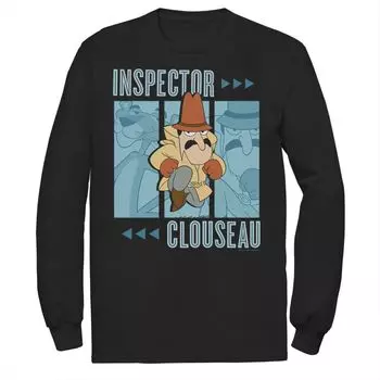 Мужская футболка с длинными рукавами и графическими вставками Pink Panther Inspector Clouseau Trio Licensed Character