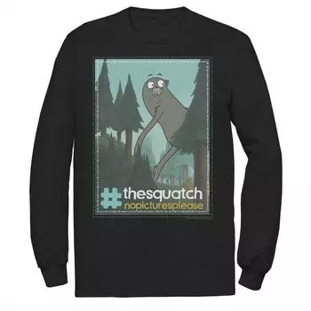 Мужская футболка с длинными рукавами и хэштегом Cartoon Network We Bare Bears Charlie The Squatch Licensed Character