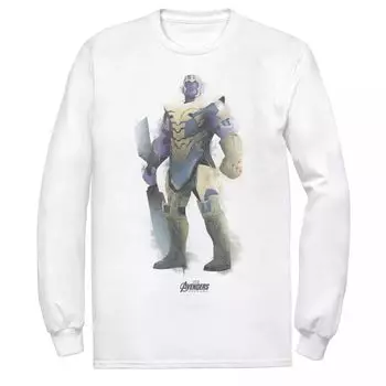Мужская футболка с длинными рукавами и красками Avengers Thanos Marvel