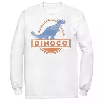 Мужская футболка с длинными рукавами и логотипом Disney Pixar Cars Iconic DINOCO Gas Station Licensed Character