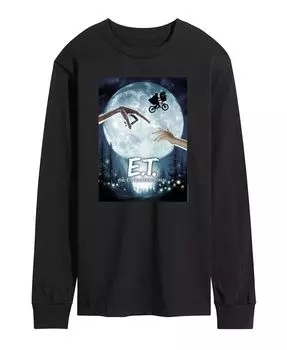 Мужская футболка с длинными рукавами и плакатом ET AIRWAVES, черный