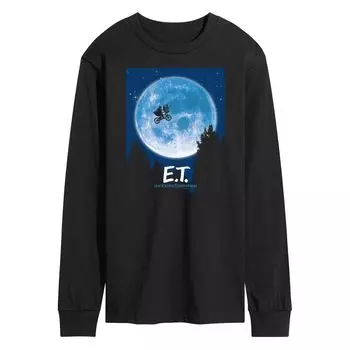 Мужская футболка с длинными рукавами и плакатом ET Moon Licensed Character