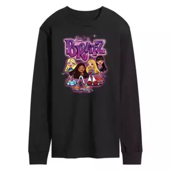 Мужская футболка с длинными рукавами и принтом группы Bratz Doll Licensed Character, черный