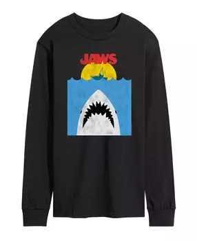 Мужская футболка с длинными рукавами и принтом «челюсти» AIRWAVES, черный