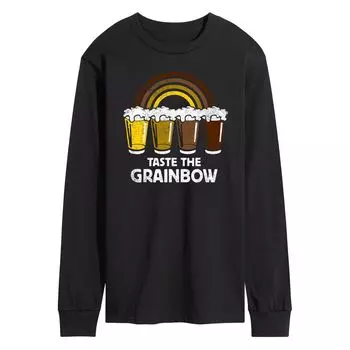 Мужская футболка с длинными рукавами и рисунком Taste the Grainbow Licensed Character