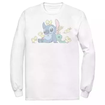 Мужская футболка с длинными рукавами и рисунком Disney's Lilo & Stitch Ducky Kindness Stitch Licensed Character