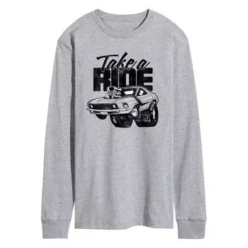 Мужская футболка с длинными рукавами и рисунком Take A Ride Licensed Character