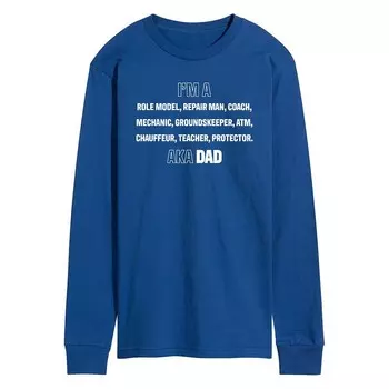 Мужская футболка с длинными рукавами и рисунком I'm A Dad List Licensed Character, синий