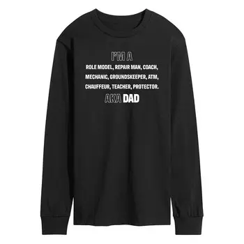 Мужская футболка с длинными рукавами и рисунком I'm A Dad List Licensed Character, черный