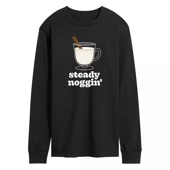 Мужская футболка с длинными рукавами и рисунком Steady Noggin' Licensed Character, черный