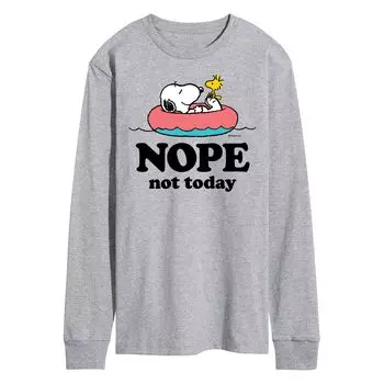 Мужская футболка с длинными рукавами и рисунком «Арахис Nope Not Today» Licensed Character