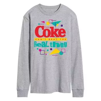 Мужская футболка с длинными рукавами и рисунком CocaCola Can't Beat the Real Thing Licensed Character