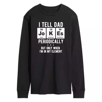 Мужская футболка с длинными рукавами и рисунком Dad Jokes Periodical Licensed Character